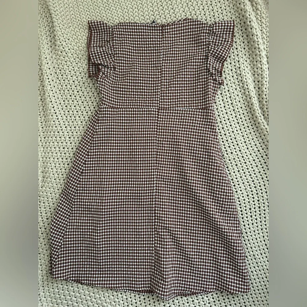 Brown Checkered Dress - Picture 5 of 6